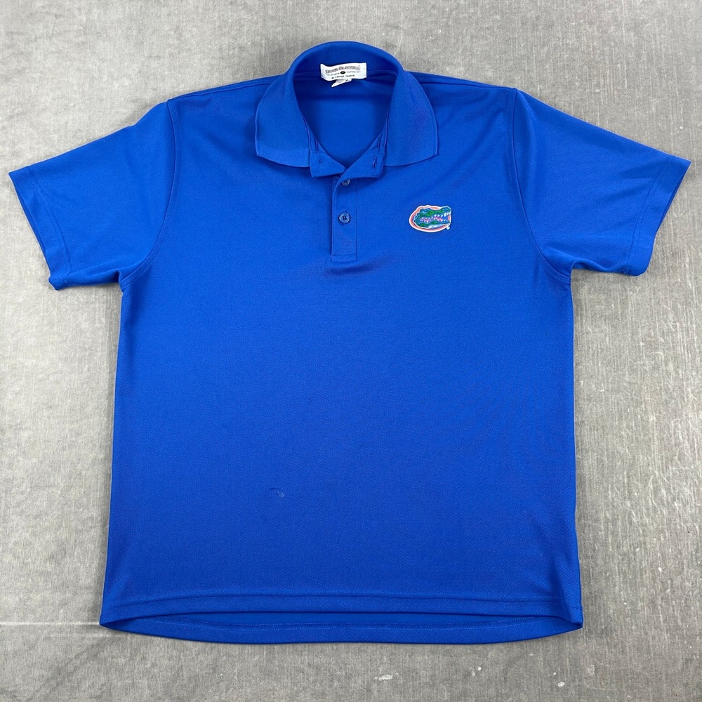 Florida Univ Gators Boca Classics Mens Medium Blue Polo Shirt Embroidered Logo